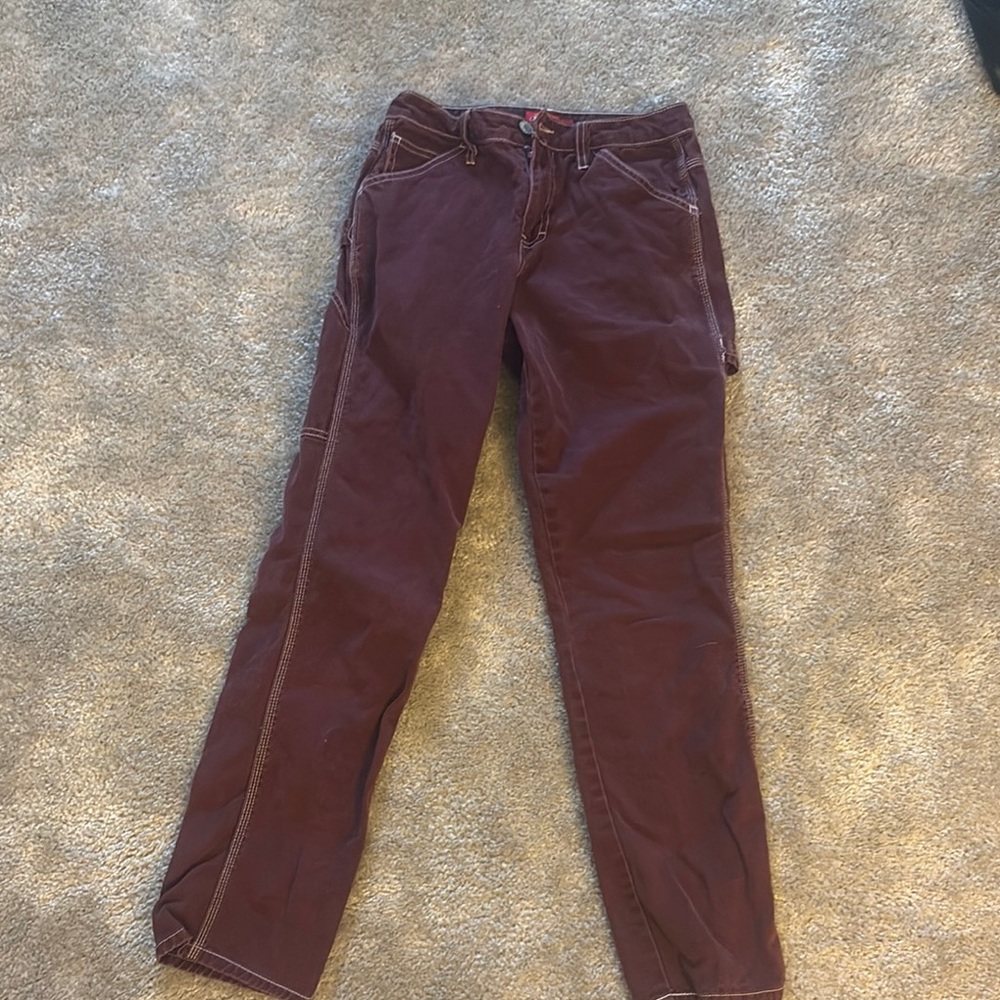 dickies maroon boyfriend cargos